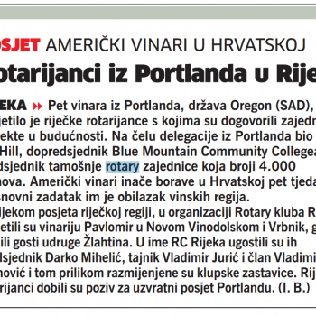 Rotarijanci iz Portlanda u Rijeci
